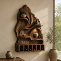 Elara Curved Natural Wood Wine Holder - Design 371 - main view