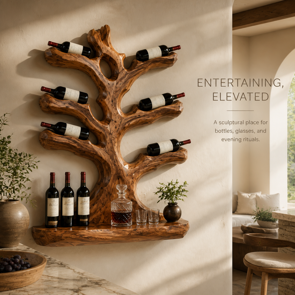 Avery Sculptural Wall Wine Rack - Design 374 - product image 02