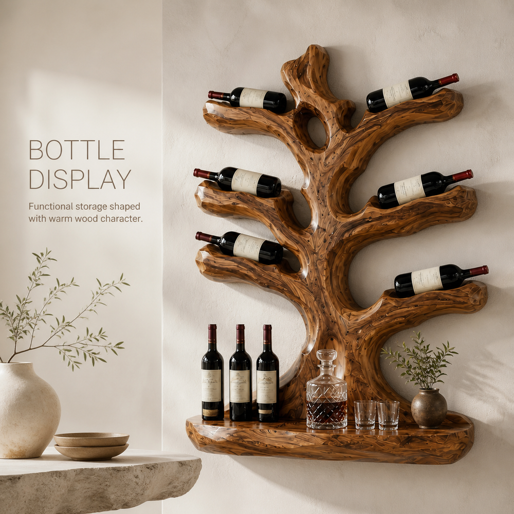 Avery Sculptural Wall Wine Rack - Design 374 - product image 03