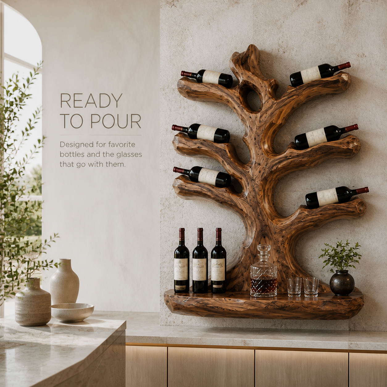 Avery Sculptural Wall Wine Rack - Design 374 - product image 07