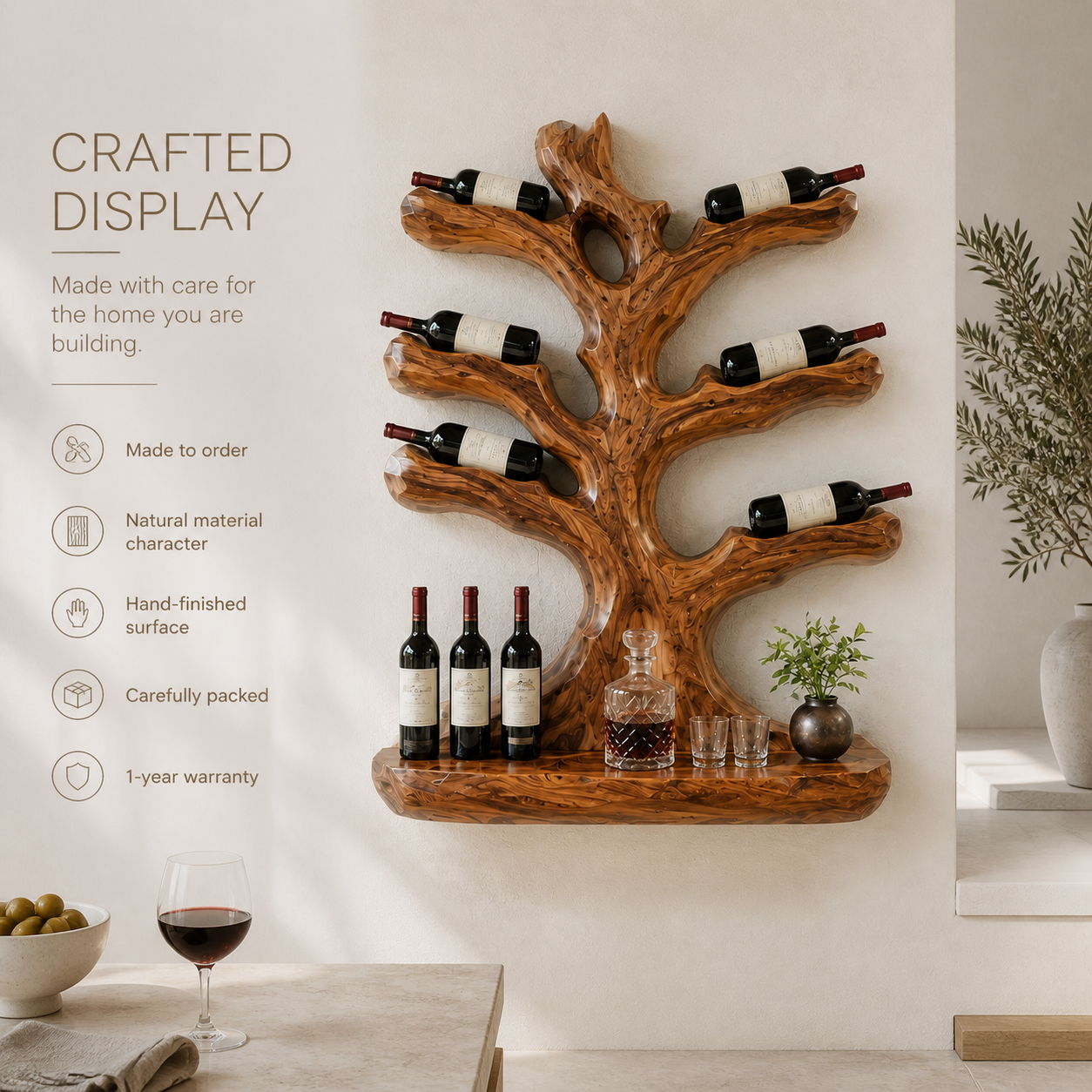 Avery Sculptural Wall Wine Rack - Design 374 - product image 09
