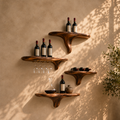 Rowan Natural Wood Wall Wine Holder - Design 375 - main view