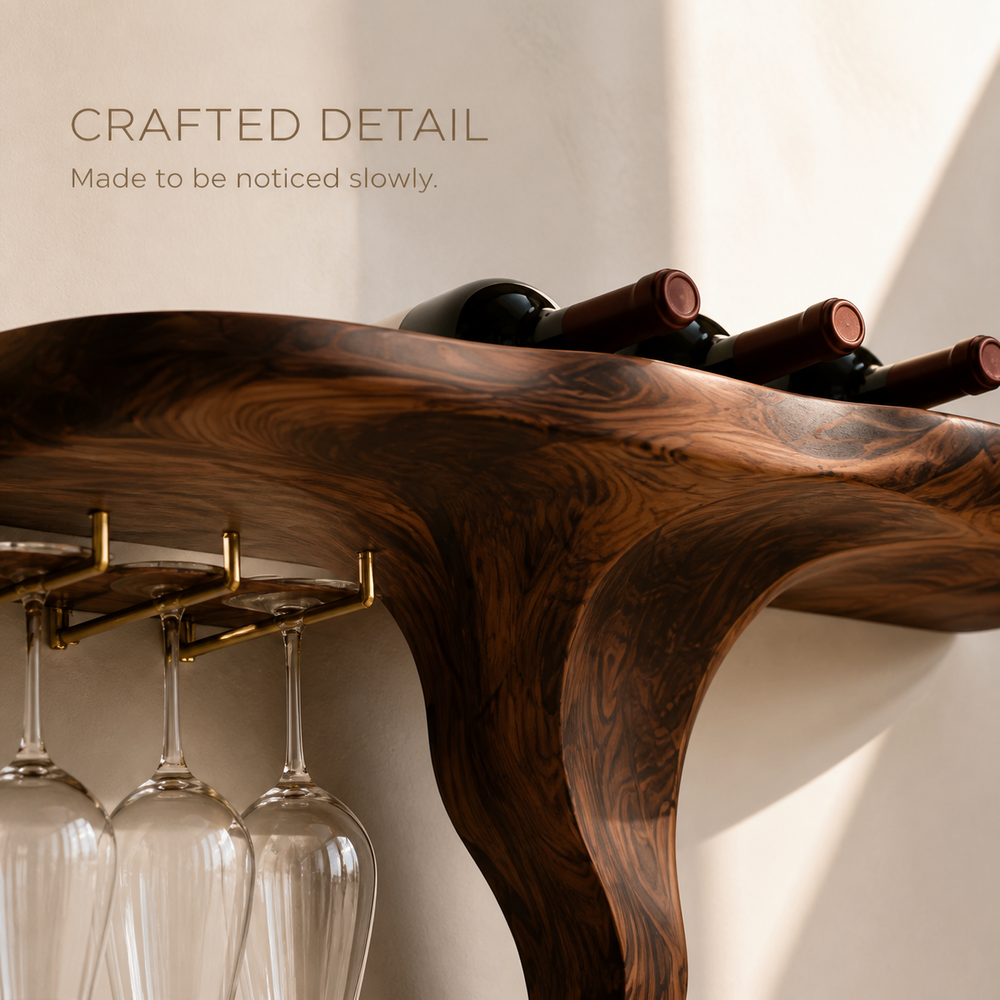 Rowan Natural Wood Wall Wine Holder - Design 375 - product image 06