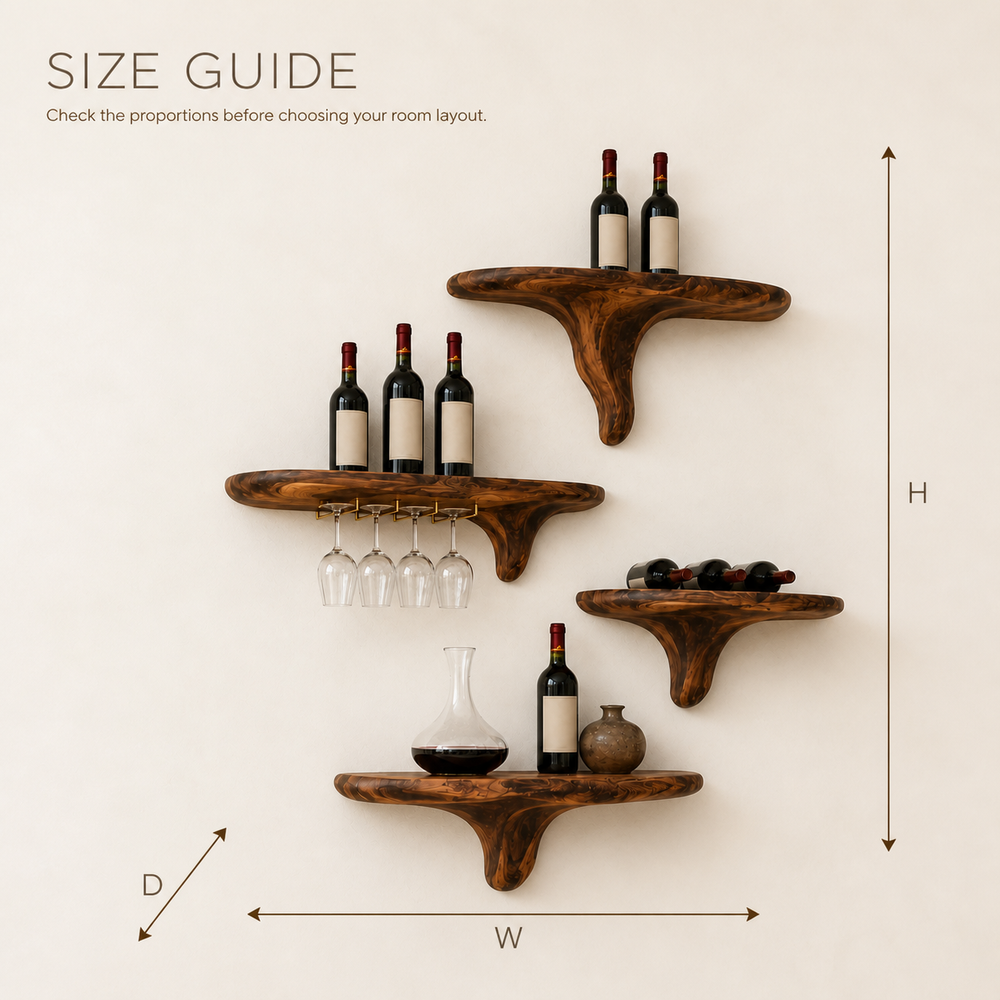 Rowan Natural Wood Wall Wine Holder - Design 375 - product image 08