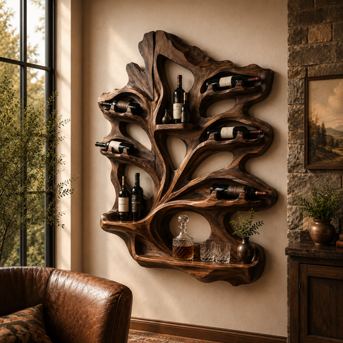 Isla Home Bar Wall Wine Holder - Design 377 - main view