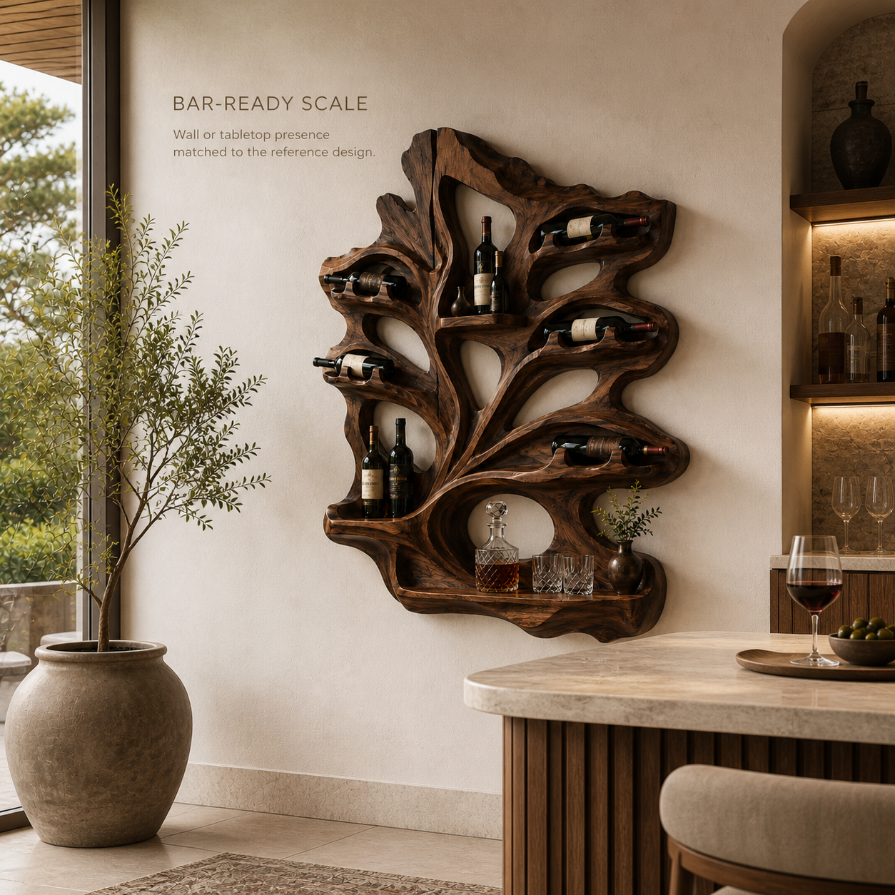 Isla Home Bar Wall Wine Holder - Design 377 - product image 04