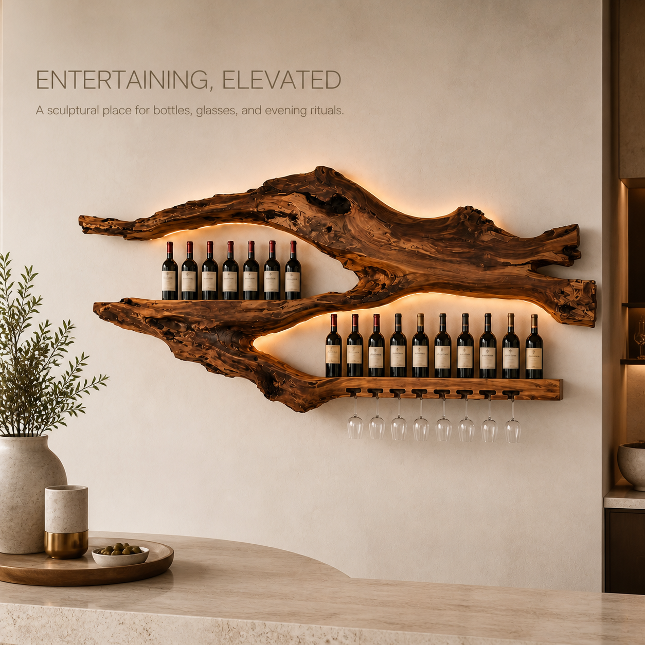 Soren Wall-Mounted Wine Rack - Design 378 - product image 02