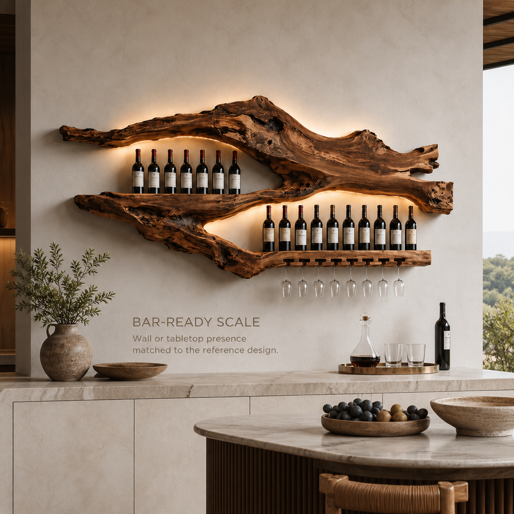 Soren Wall-Mounted Wine Rack - Design 378 - product image 04