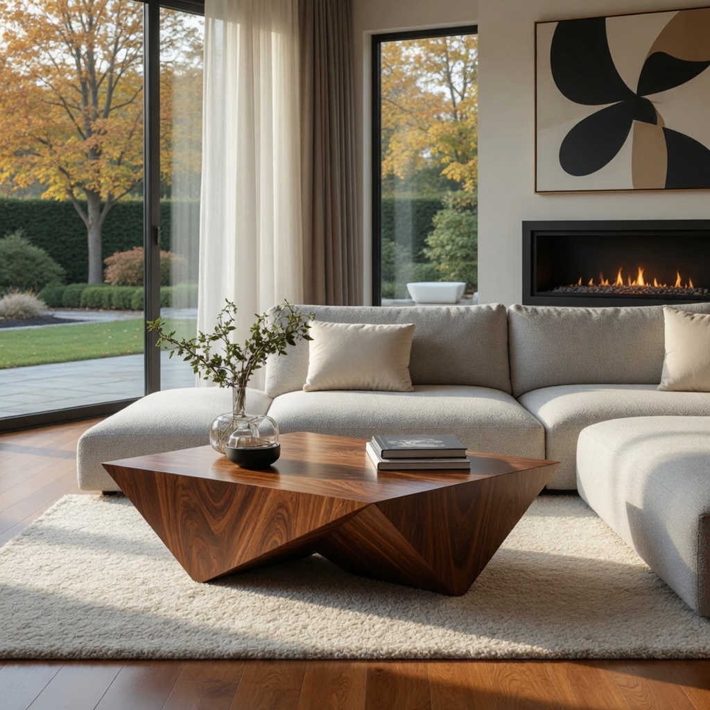 Solenne Rounded Coffee Table