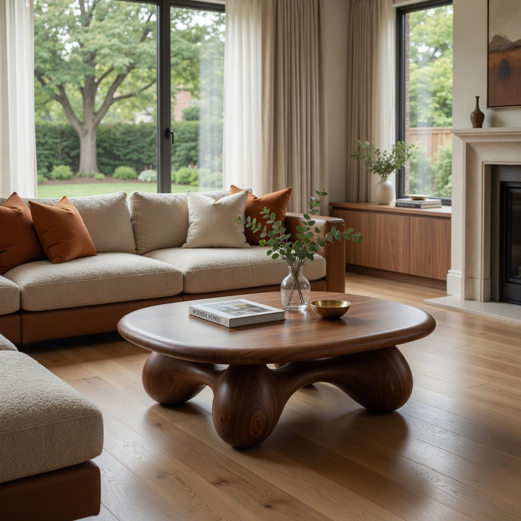 Lyra Oval Wood Coffee Table