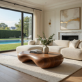Vela Rounded Wood Coffee Table
