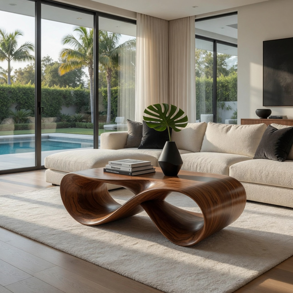 Dalia Sculptural Living Coffee Table