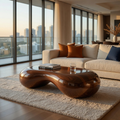 Calla Satin Walnut Coffee Table