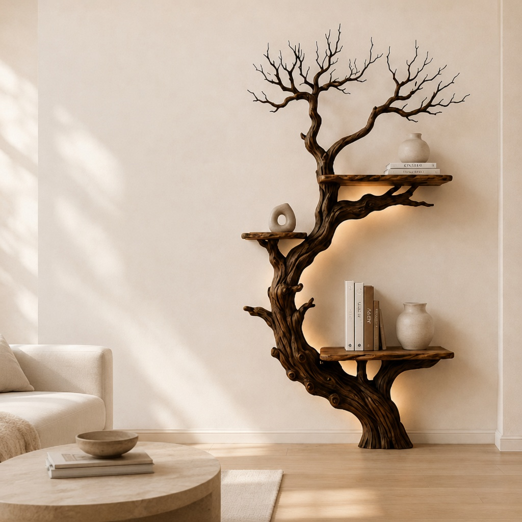Brisa Modern Wood Bookshelf