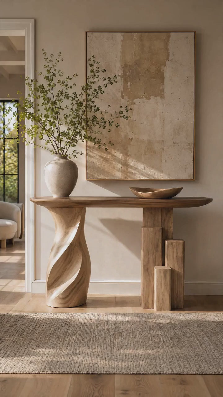 Brielle Sculpted Hall Console Table - Design 313