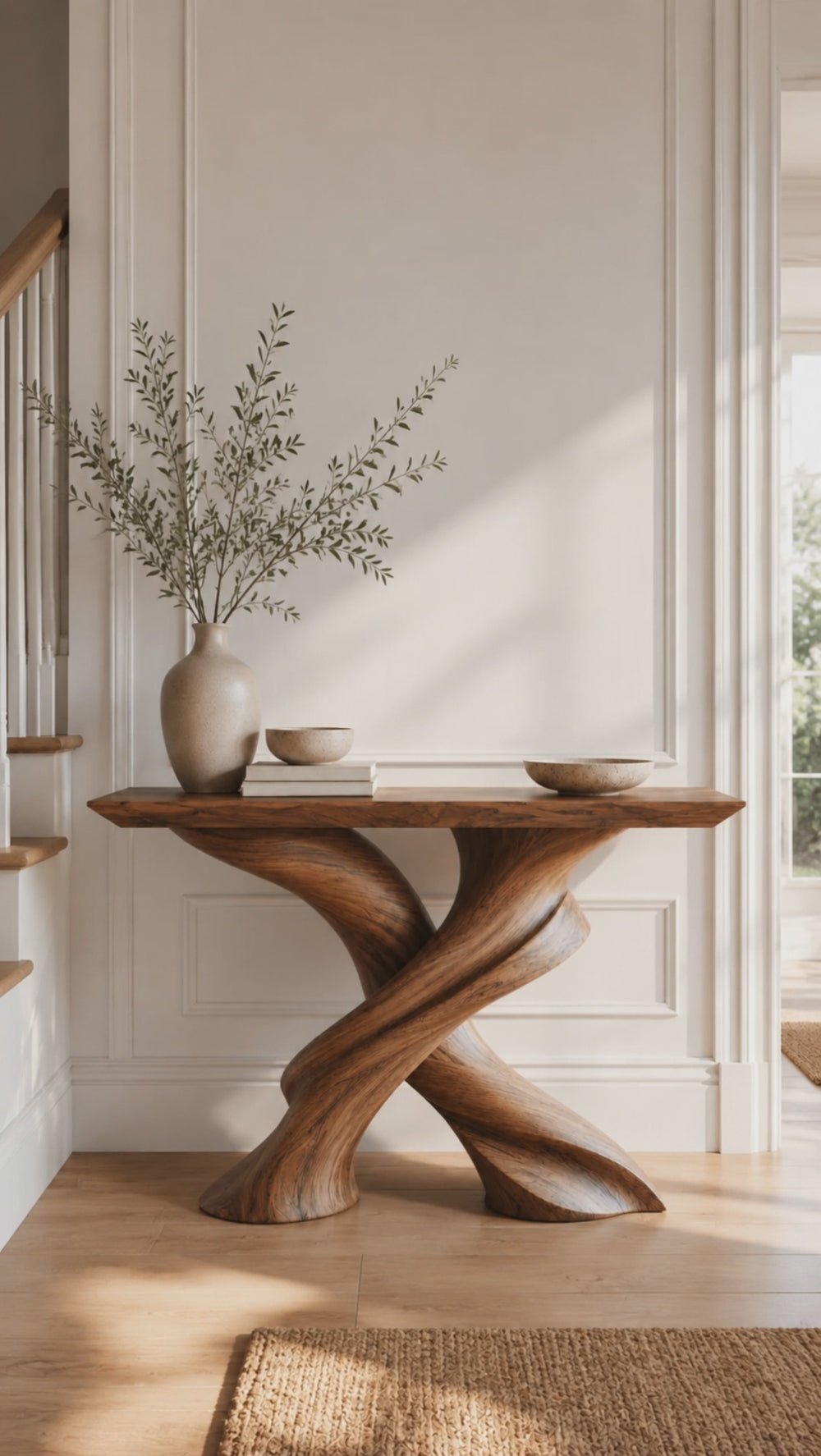 Vale Sculptural Entry Console Table - Design 132